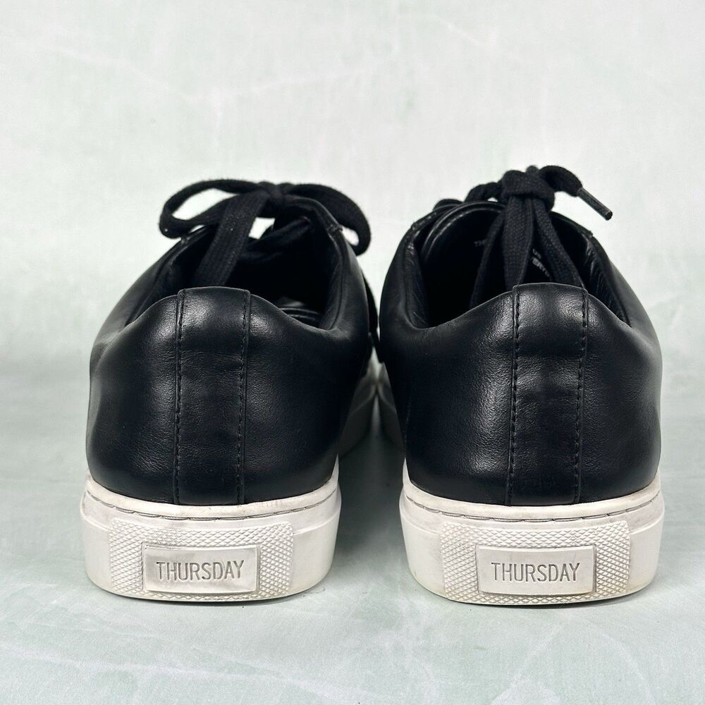 Thursday Shoes Everyday Leather Premium Low Top Sneakers Men's Size 10.5 Black - Picture 11 of 16